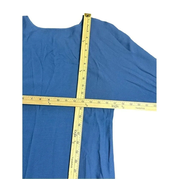 Maje Dress Blue Realiste Crape Shift Dress Size Small - Picture 6 of 16